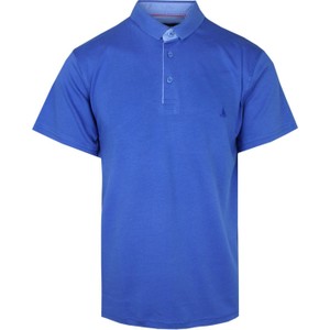 Niebieska koszulka polo Bartex w stylu casual z bawełny z krótkim rękawem