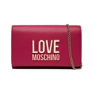 Różowa torebka Love Moschino na ramię z aplikacjami
