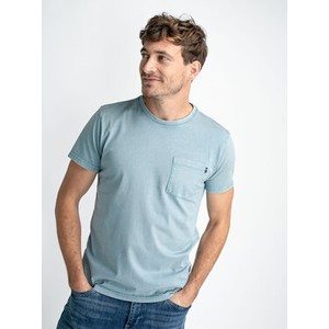 Niebieski t-shirt Petrol Industries w stylu casual z krótkim rękawem