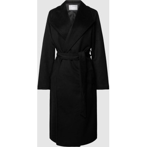 Czarny płaszcz Selected Femme z wełny