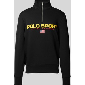 Bluza Polo Sport z bawełny w młodzieżowym stylu z nadrukiem