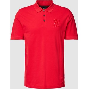 Czerwony t-shirt Hugo Boss z bawełny w stylu casual