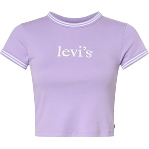 Fioletowy t-shirt Levis w stylu retro