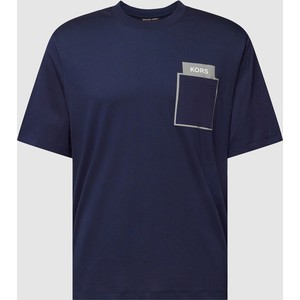 Granatowy t-shirt Michael Kors z bawełny w stylu casual