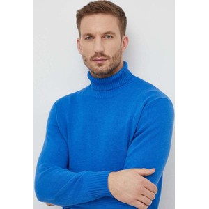 Niebieski sweter United Colors Of Benetton z wełny