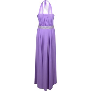 Fioletowa sukienka Fokus maxi z dekoltem w kształcie litery v
