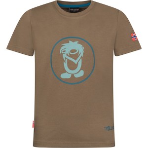 Brązowa koszulka dziecięca Trollkids z bawełny dla chłopców