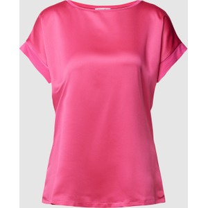 Różowa bluzka Christian Berg Woman w stylu casual z krótkim rękawem