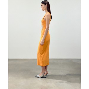 Pomarańczowa sukienka Reserved maxi z bawełny