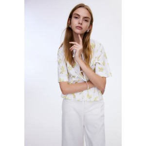 Bluzka H & M w stylu casual z krótkim rękawem z okrągłym dekoltem