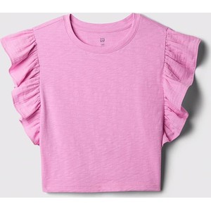 Różowa bluzka dziecięca Gap z bawełny