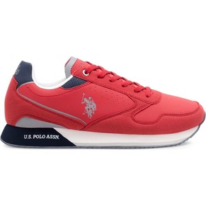 Czerwone buty sportowe U.S. Polo w sportowym stylu
