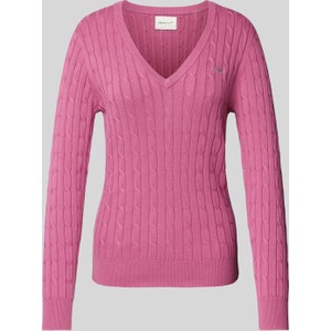 Różowy sweter Gant