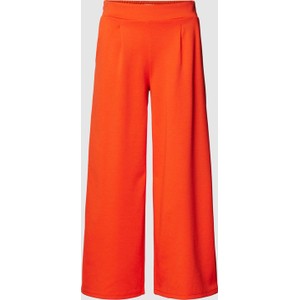 Pomarańczowe spodnie Ichi w stylu retro z bawełny