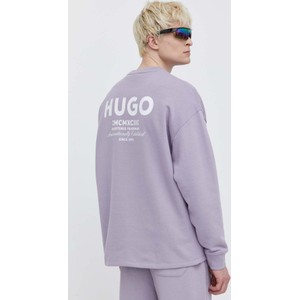 Fioletowa bluza Hugo Blue z bawełny