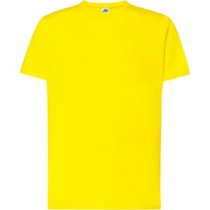 Żółty t-shirt JK Collection z bawełny z krótkim rękawem w stylu casual