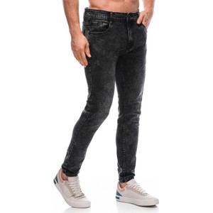 Czarne jeansy Edoti w stylu casual