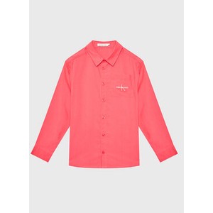 Różowa koszula dziecięca Calvin Klein z jeansu