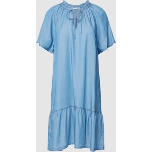 Niebieska sukienka Esprit w stylu casual z długim rękawem