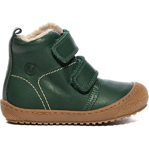 Zielone buty dziecięce zimowe Naturino z wełny na rzepy