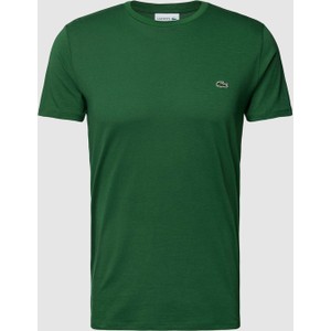 Zielony t-shirt Lacoste z bawełny