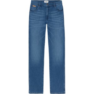 Niebieskie jeansy Wrangler w stylu klasycznym z bawełny