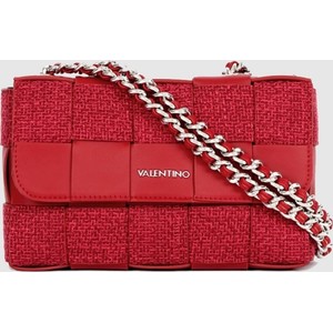 Czerwona torebka Valentino by Mario Valentino w stylu glamour matowa do ręki