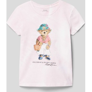Różowa bluzka dziecięca POLO RALPH LAUREN dla dziewczynek