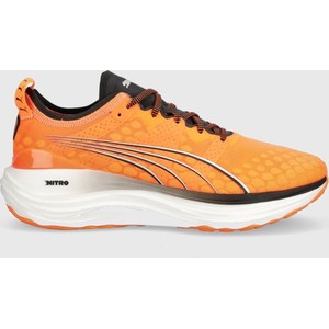 Pomarańczowe buty sportowe Puma w sportowym stylu sznurowane