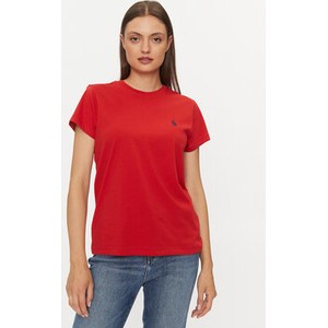 Czerwony t-shirt POLO RALPH LAUREN w stylu casual