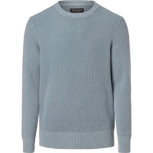 Niebieski sweter Marc O'Polo z bawełny z okrągłym dekoltem