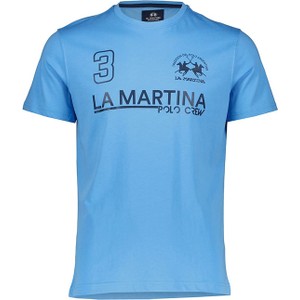 Niebieski t-shirt La Martina w młodzieżowym stylu