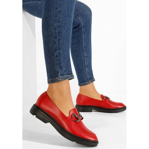 Czerwone buty Zapatos z płaską podeszwą
