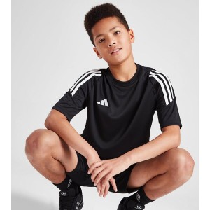 Czarna koszulka dziecięca Adidas z krótkim rękawem