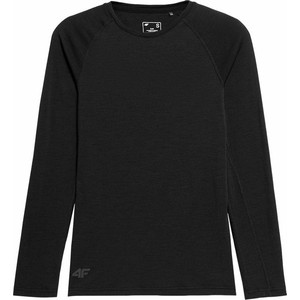 Czarna bluzka 4F w stylu casual z długim rękawem