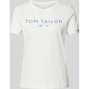 T-shirt Tom Tailor z bawełny z okrągłym dekoltem