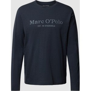 Granatowa koszulka z długim rękawem Marc O'Polo z bawełny z długim rękawem