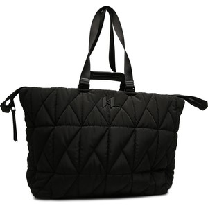 Czarna torebka Karl Lagerfeld duża na ramię matowa