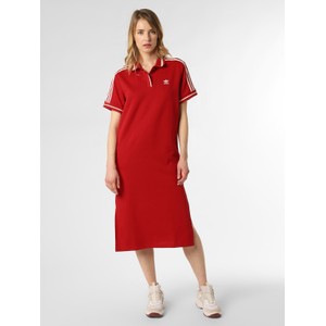 Czerwona sukienka Adidas Originals w sportowym stylu
