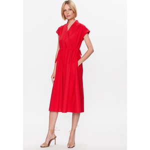 Czerwona sukienka Marella z dekoltem w kształcie litery v w stylu casual bez rękawów