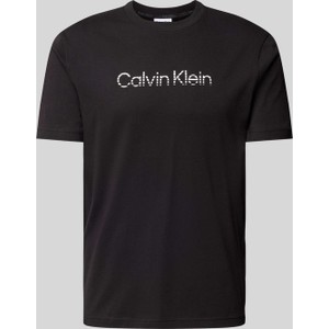 Czarny t-shirt Calvin Klein z nadrukiem