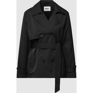 Czarny płaszcz Only w stylu casual