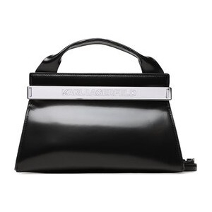 Czarna torebka Karl Lagerfeld do ręki średnia matowa