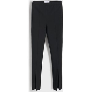Czarne spodnie Reserved w stylu casual z tkaniny