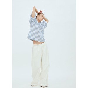 Bluzka H & M z długim rękawem w stylu casual z tkaniny