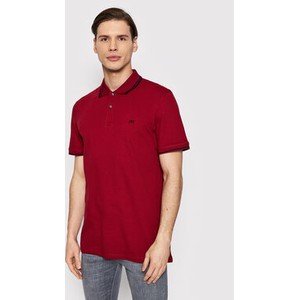 Czerwony t-shirt Selected Homme z krótkim rękawem w stylu casual