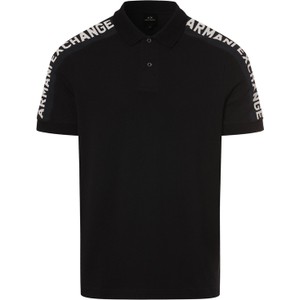 Czarny t-shirt Armani Exchange z krótkim rękawem z dżerseju
