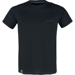 Czarny t-shirt Emp z bawełny w stylu casual z krótkim rękawem