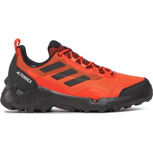 Pomarańczowe buty trekkingowe Adidas sznurowane