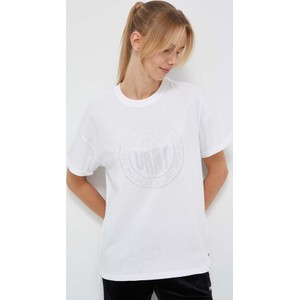 T-shirt DKNY z krótkim rękawem z okrągłym dekoltem z bawełny